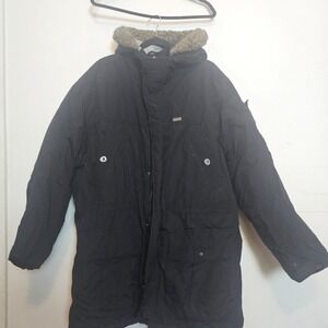 Vintage Ecko Unltd Jacket Mens XL Black Pockets Logo Coat Y2K